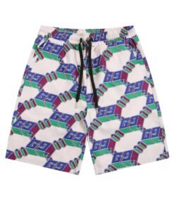 Shorts Gucci Multicolor GG Pattern Drawstring